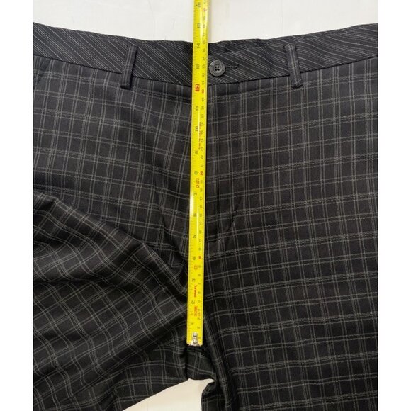 ASHWORTH Men's Checkered Dress Activewear Golf Shorts 40W Black Grey Flat Front - Picture 13 of 13